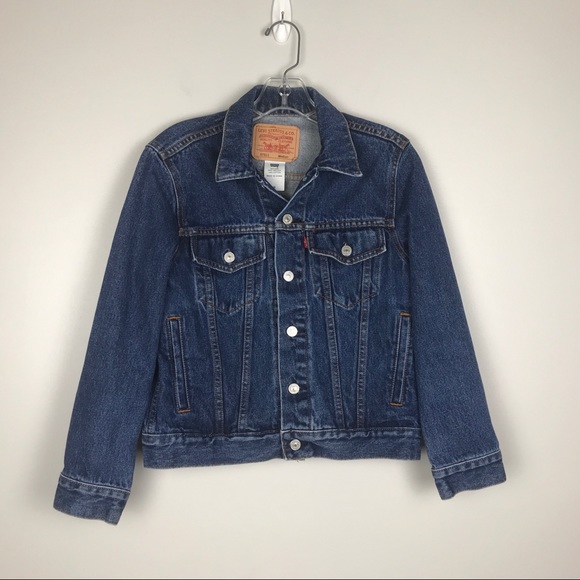 Levis Denim Jacket M Blue Trucker Button Jean